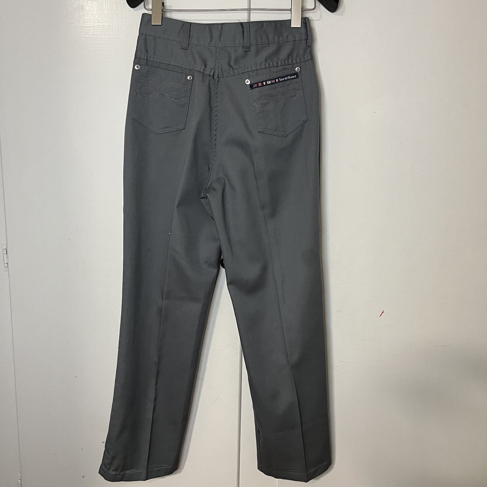Vintage 70s Tour De France Gray Denim Cotton Twill Straight Leg Jeans