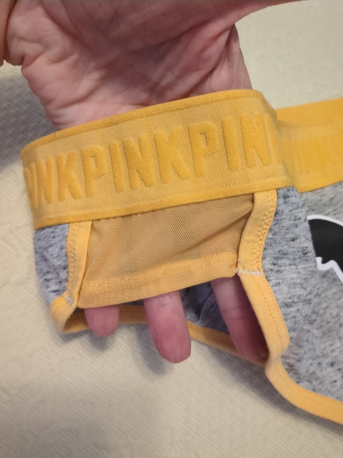 Rare VTG VS PINK Graphic Cotton Low Rise Hipster Panty Dog Logo XS