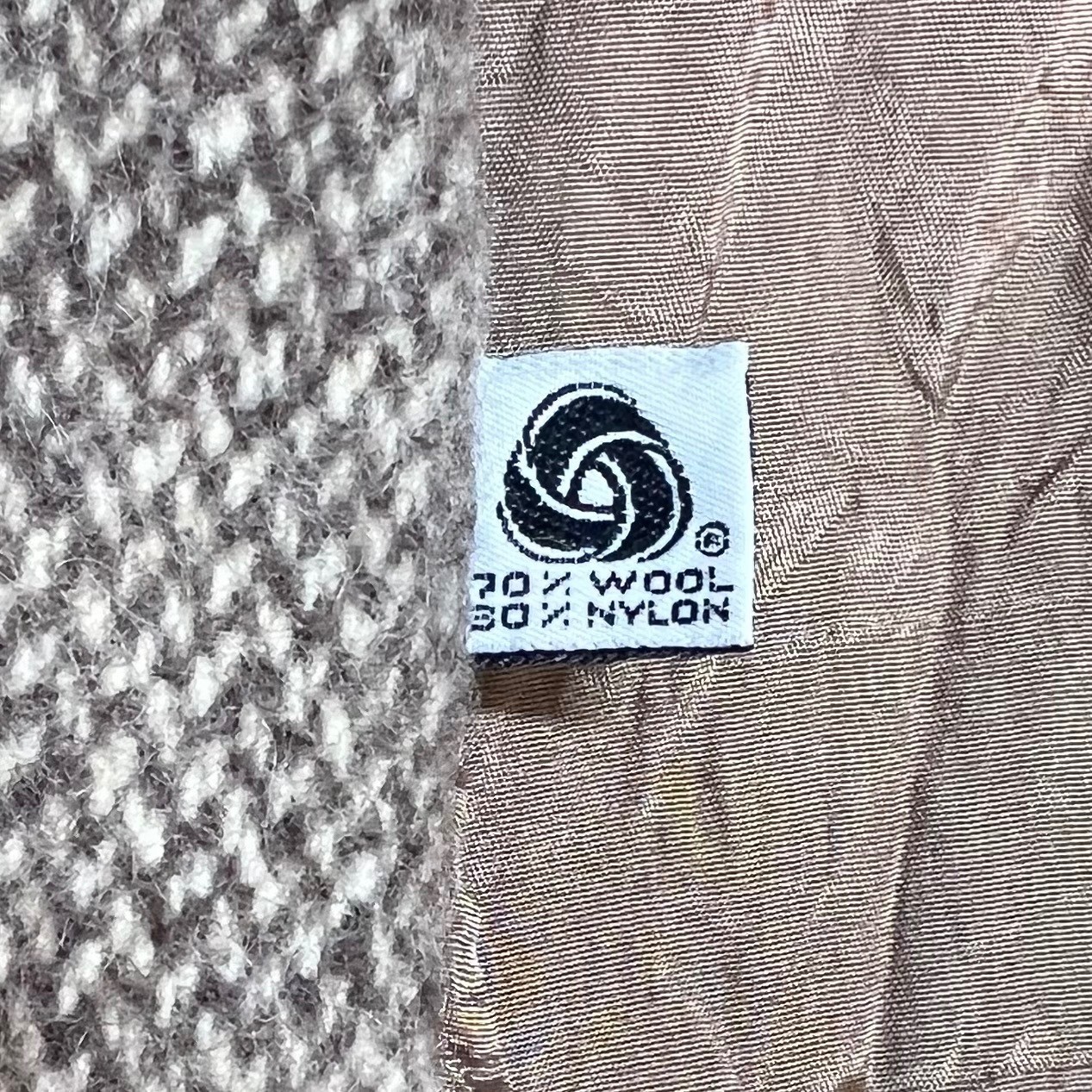 Julia Klein Vintage Brown Herringbone Wool Blend Coat Made in USA Womens Small
