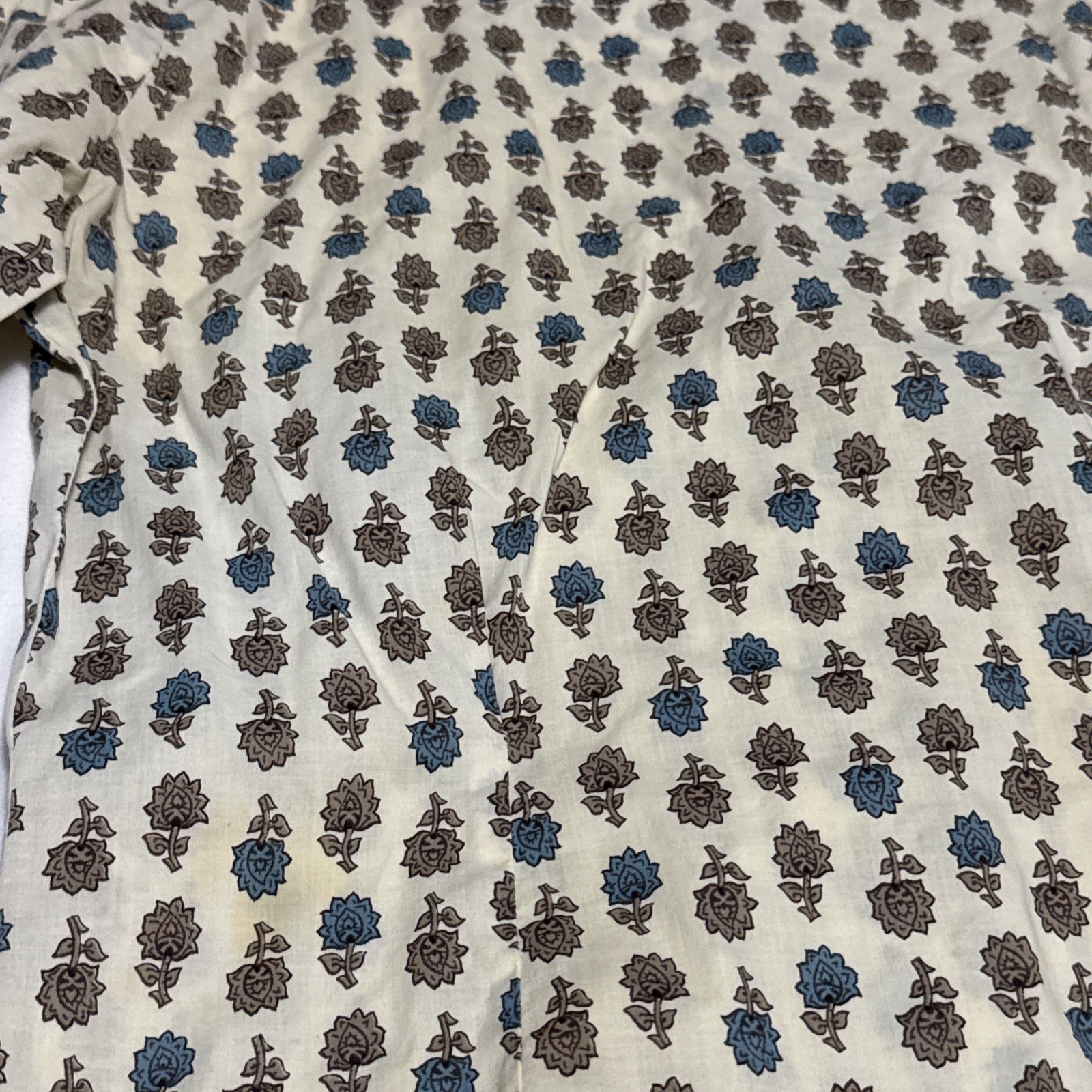 1960’s-1970’s Ship N Shore Button Up Blouse Shirt Rose Floral Pattern VTG READ
