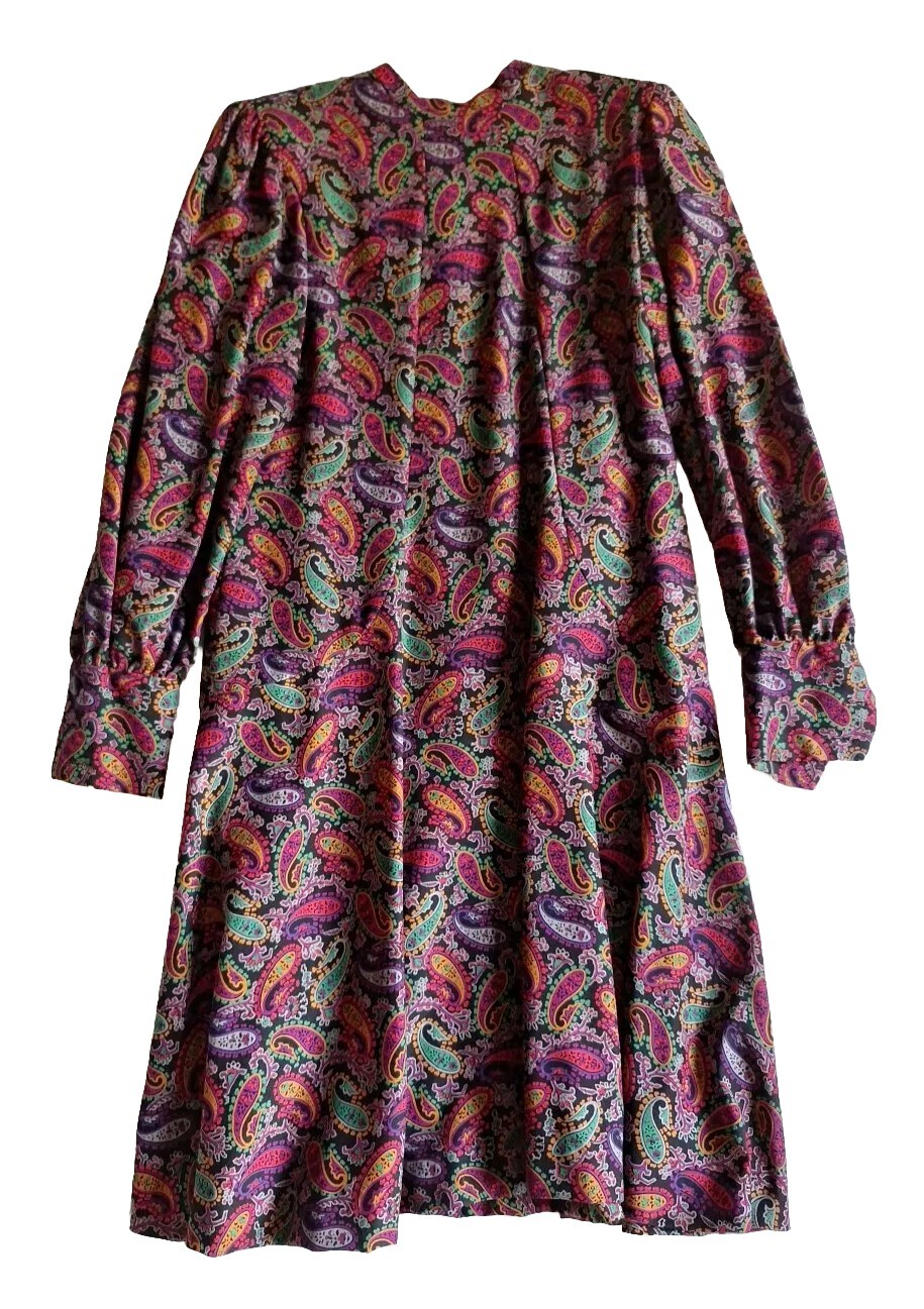 Vtg 80’s Pauline Trigere Patterned Dress Size 12