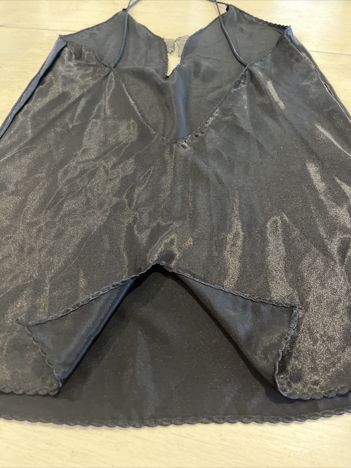 Lady Cameo Dallas Slip Nightgown Women’s M Black Lingerie Nightie Vintage
