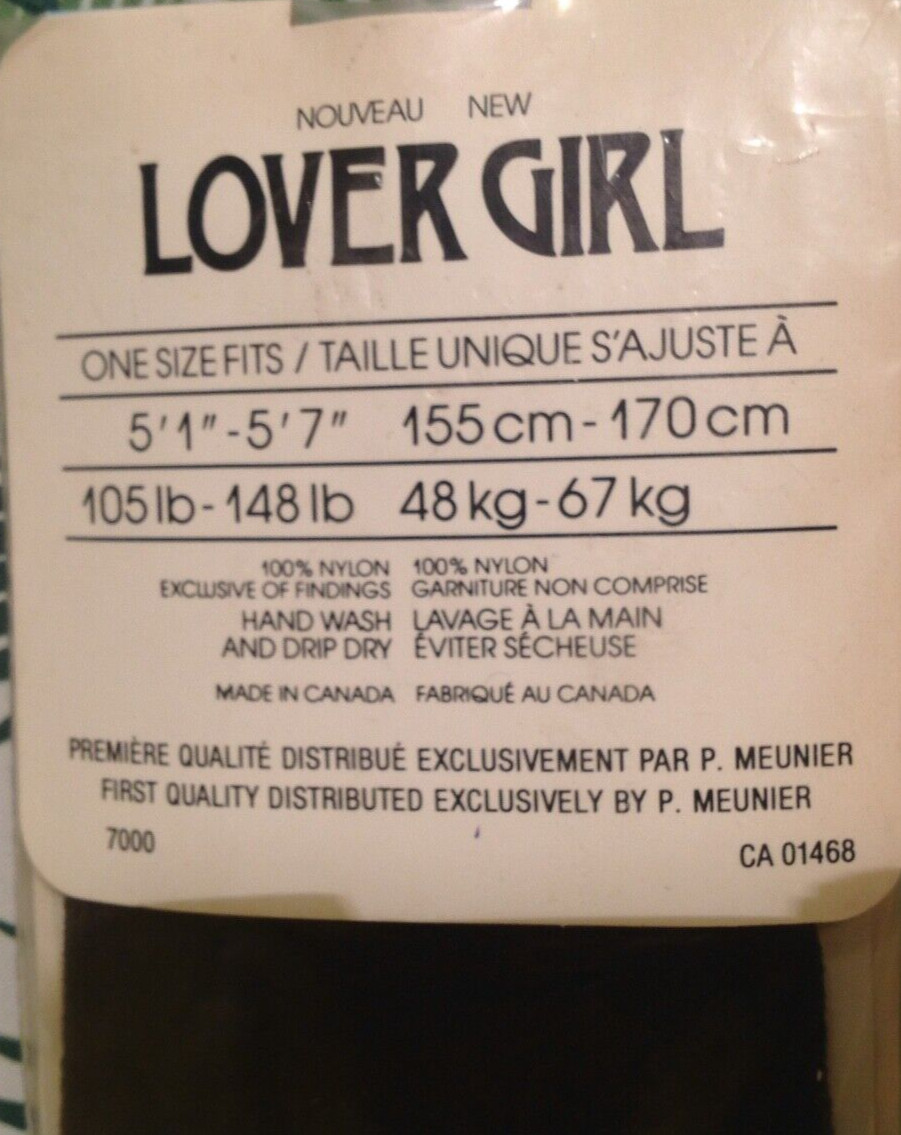 Vintage Pantyhose Sexy lover Girl very rare Night shade one size B004B