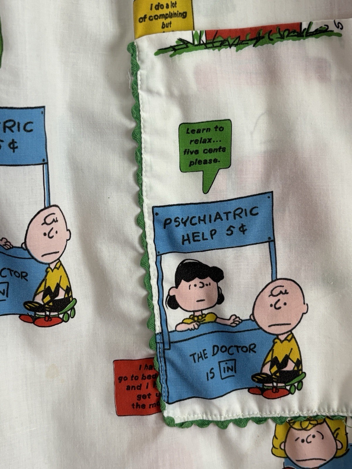 Vintage Peanuts Button-Up Babydoll Smock Dress