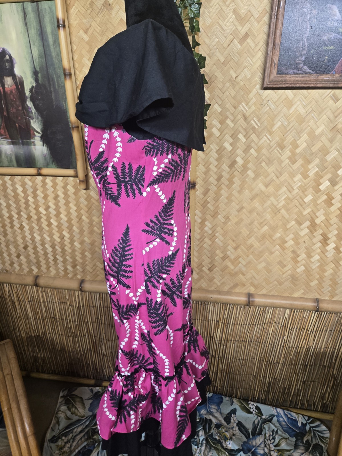 Vintage Naupaka Hawaiian Muumuu Aloha Dress w1135