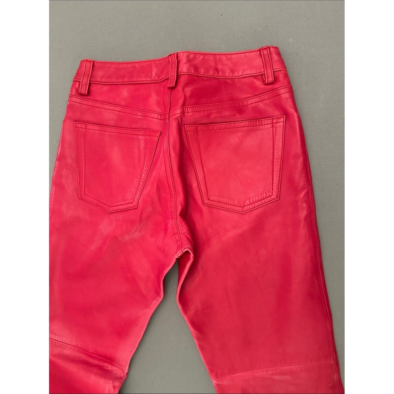New w/defects GAP Vintage Circa 2000 Leather Bootcut Jeans – Bright Pink