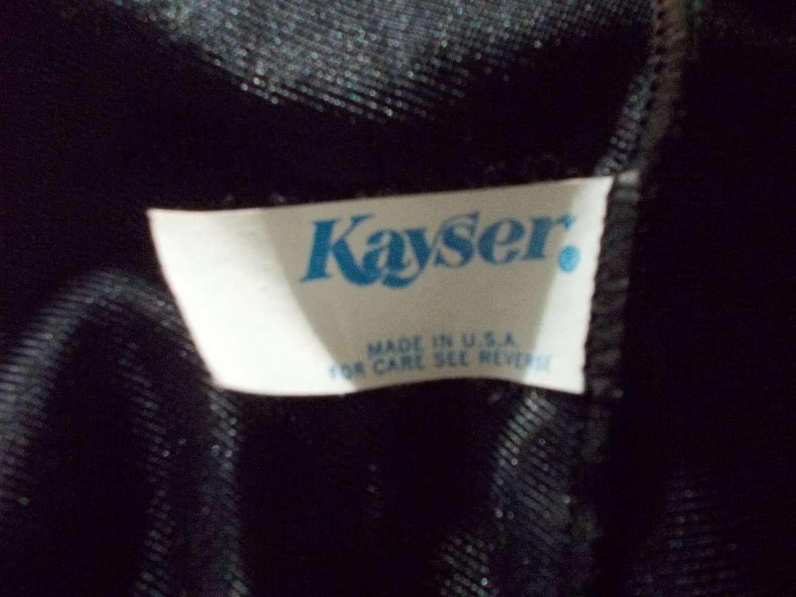 VTG KAYSER Black 100% Antron Nylon Lace Trim Side Slit Half Slip MADE IN USA S