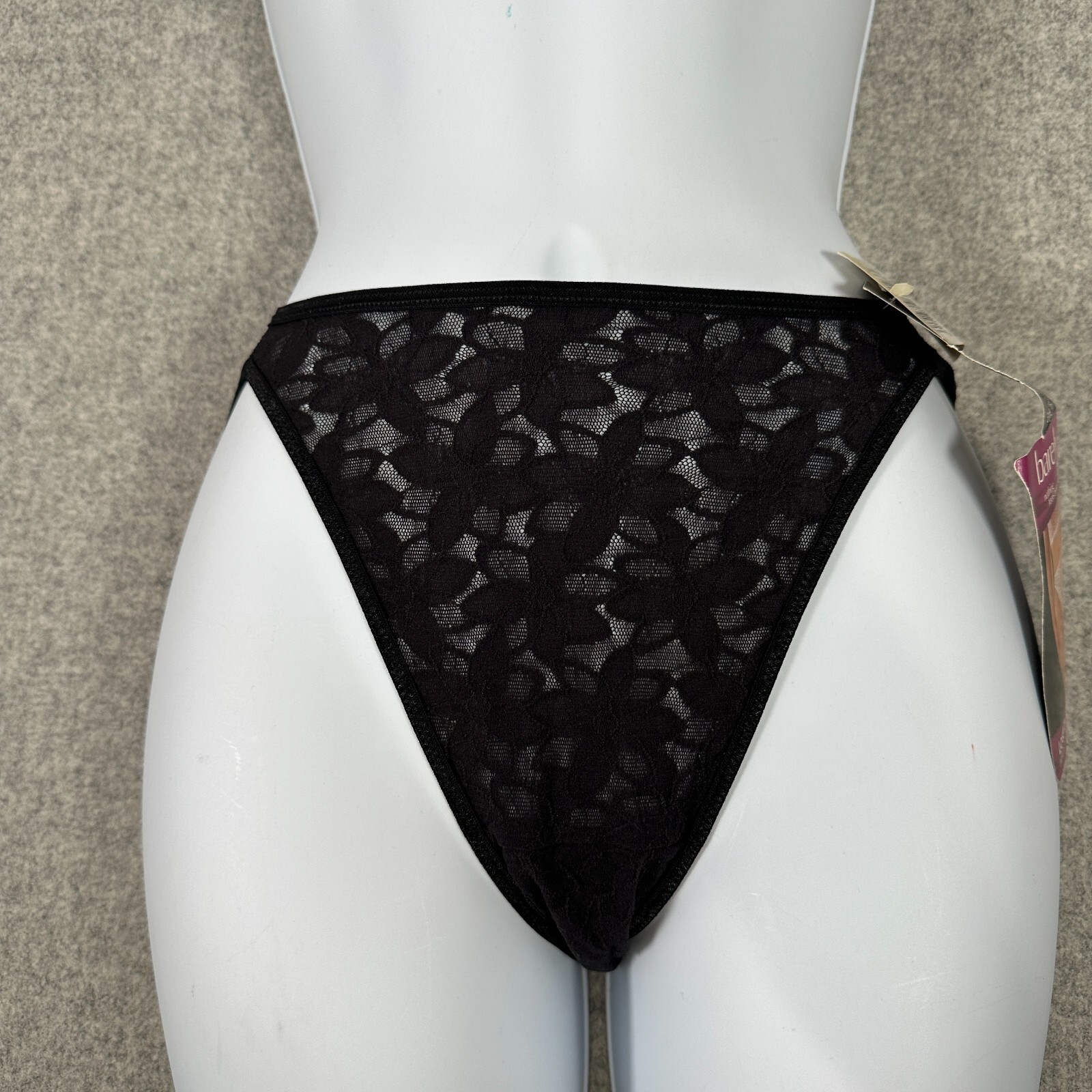 Vintage Barely There Panties Size 6 Lost in Lace Black Hi Cut 2579 New