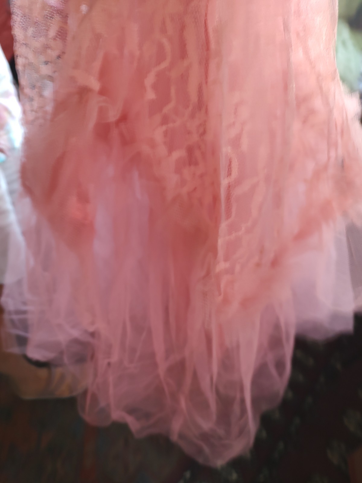 Vintage 50s Sz S Candy Pink Lace Ball Gown With Ballero Jacket Crinoline, Metal
