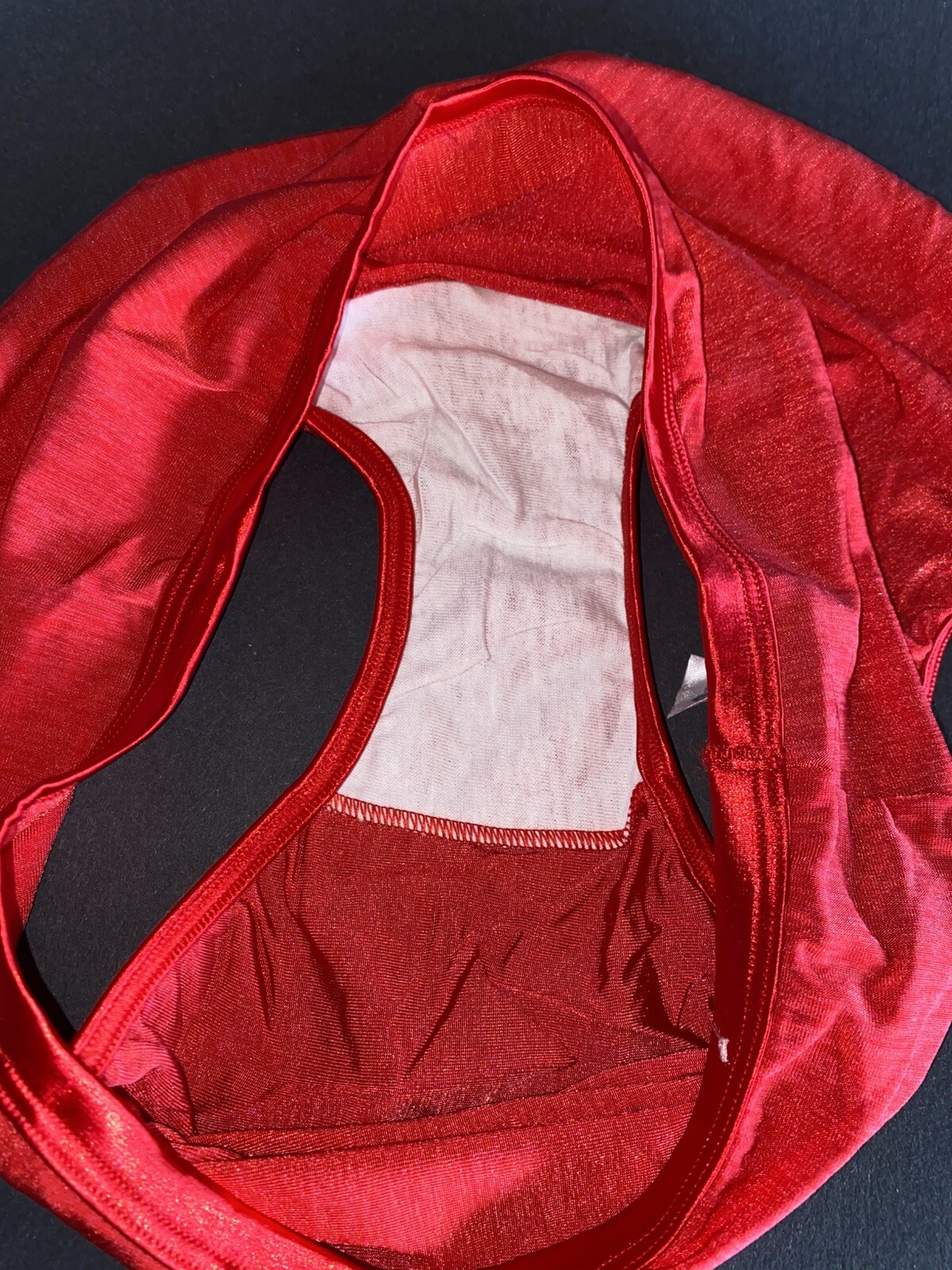 Vanity Fair Y2K 13-108 Red High Waist Nylon 7 L Vtg Bikini Underwear Panties