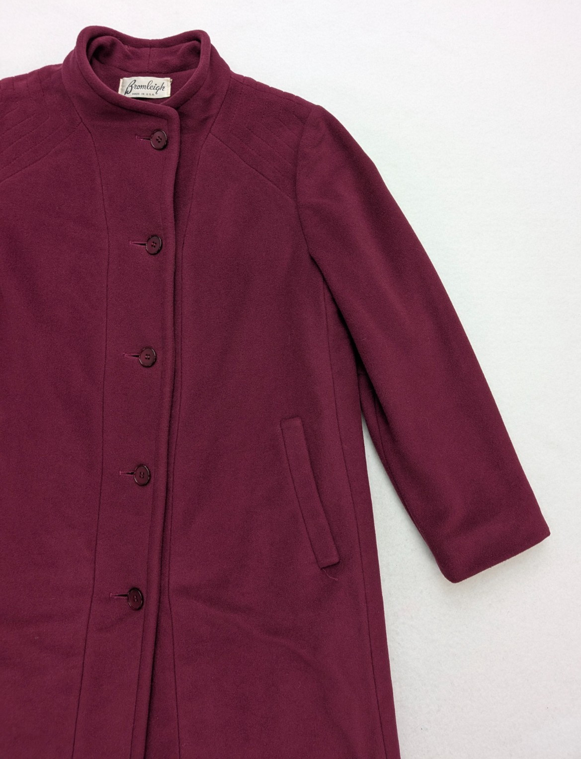 Bromleigh Vintage Women’s Coat Purple Fleece Overcoat 40″ Chest