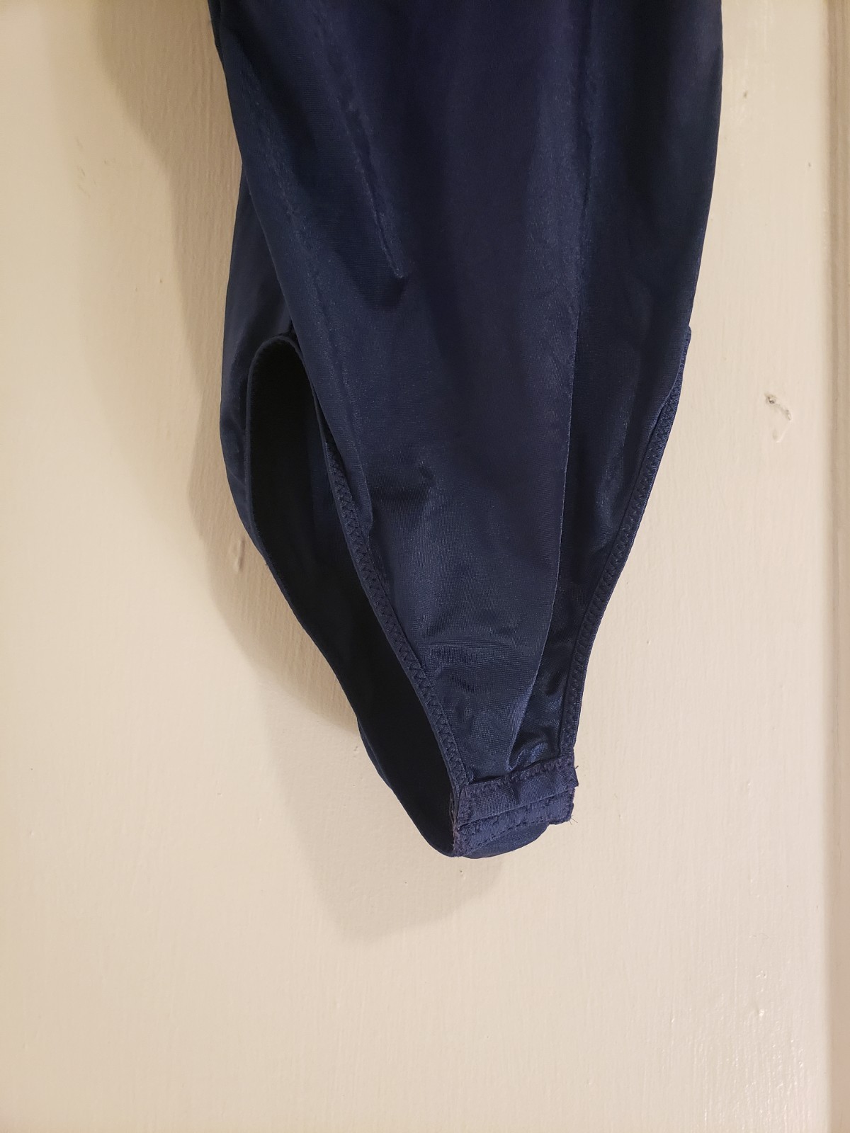 Vtg 80s Underscene Navy Nylon Blend Lace Lingerie Bodysuit Sz M Fits Small