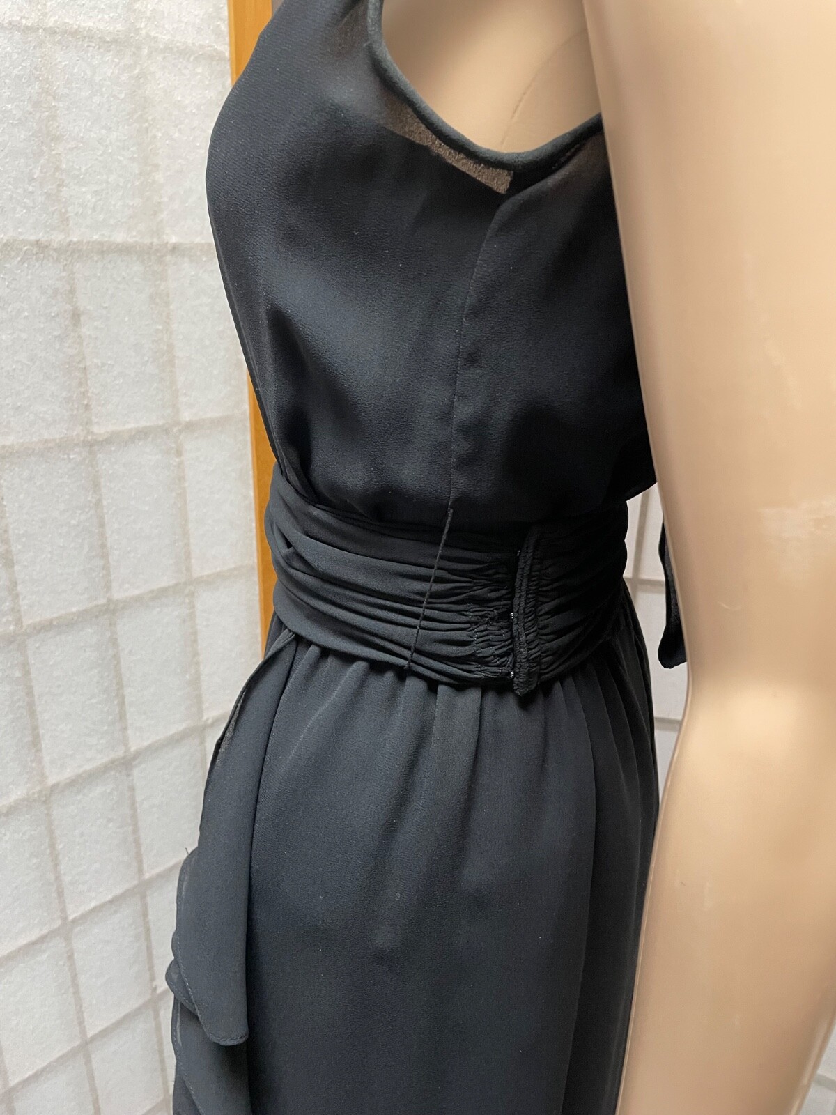 VTG Morton Myles For The Warrens Cocktail Dress Size 4 Black Chiffon