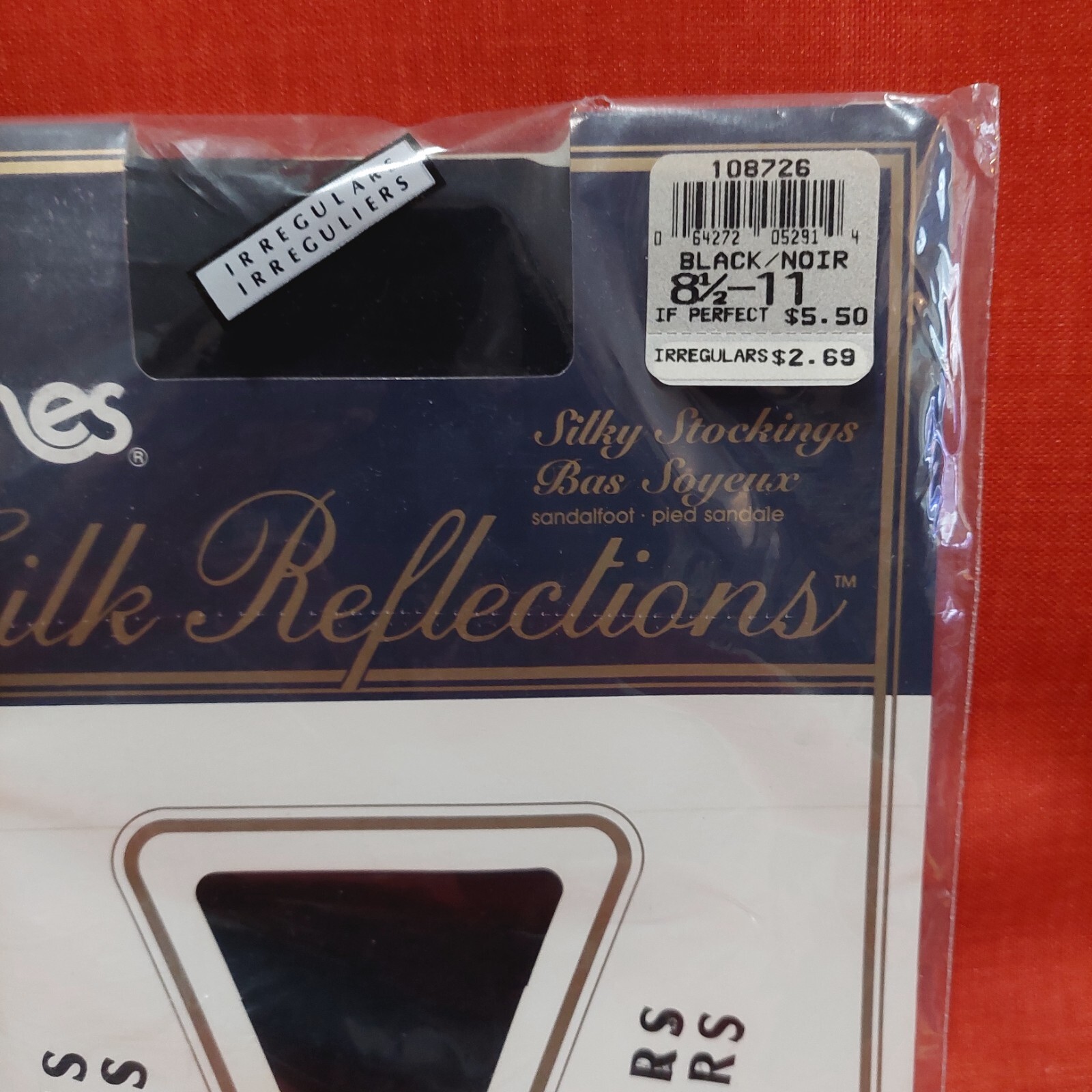 Vintage Pantyhose New Hanes Stockings Color Black size 81/2-11 BSTO90