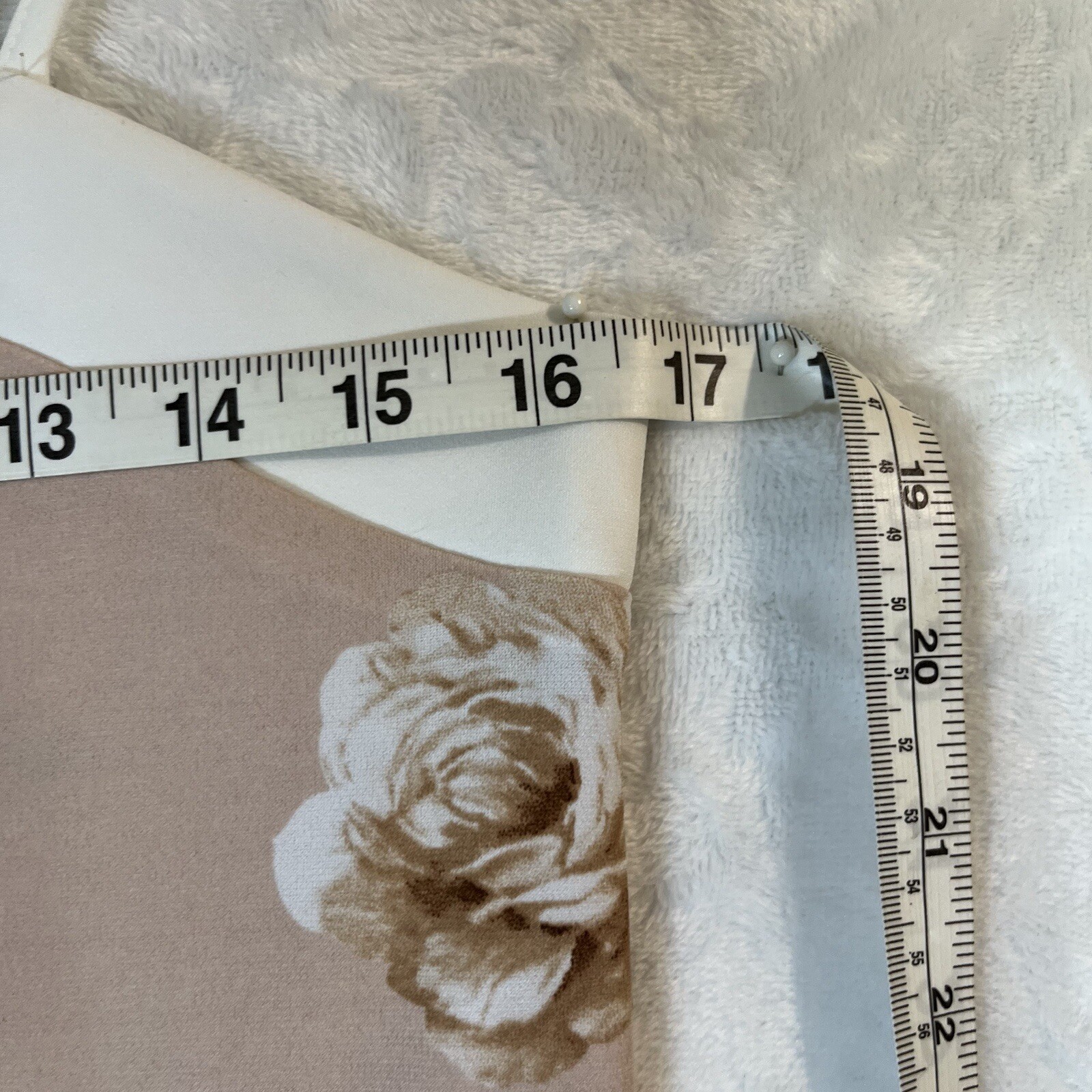 Diamond Tea Slip Sleepwear Champagne Pink Roses White Trim Straps Sexy Romantic