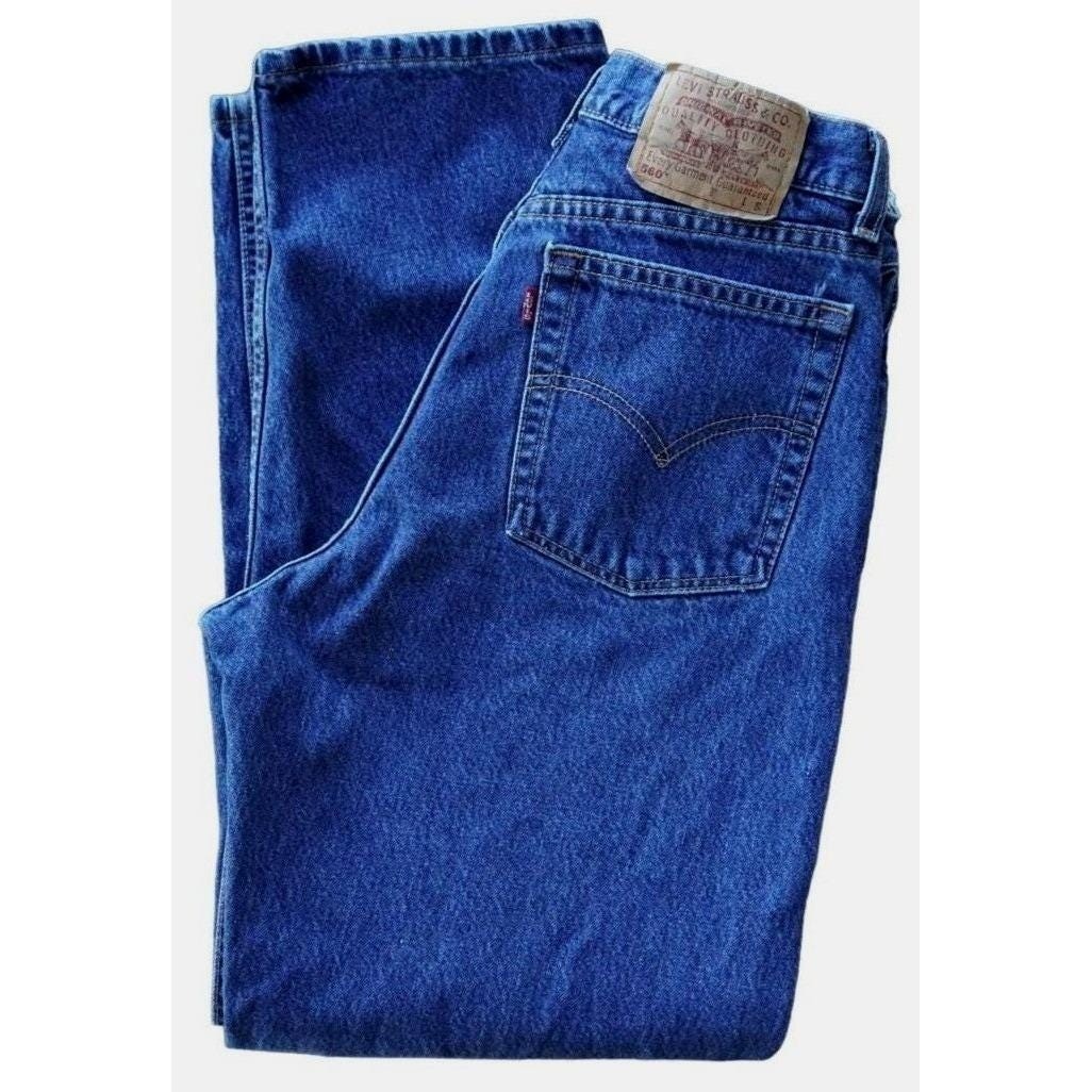 Levi’s 560 Loose Fit Straight Leg Jeans Women 10 Short Blue Vintage USA Made