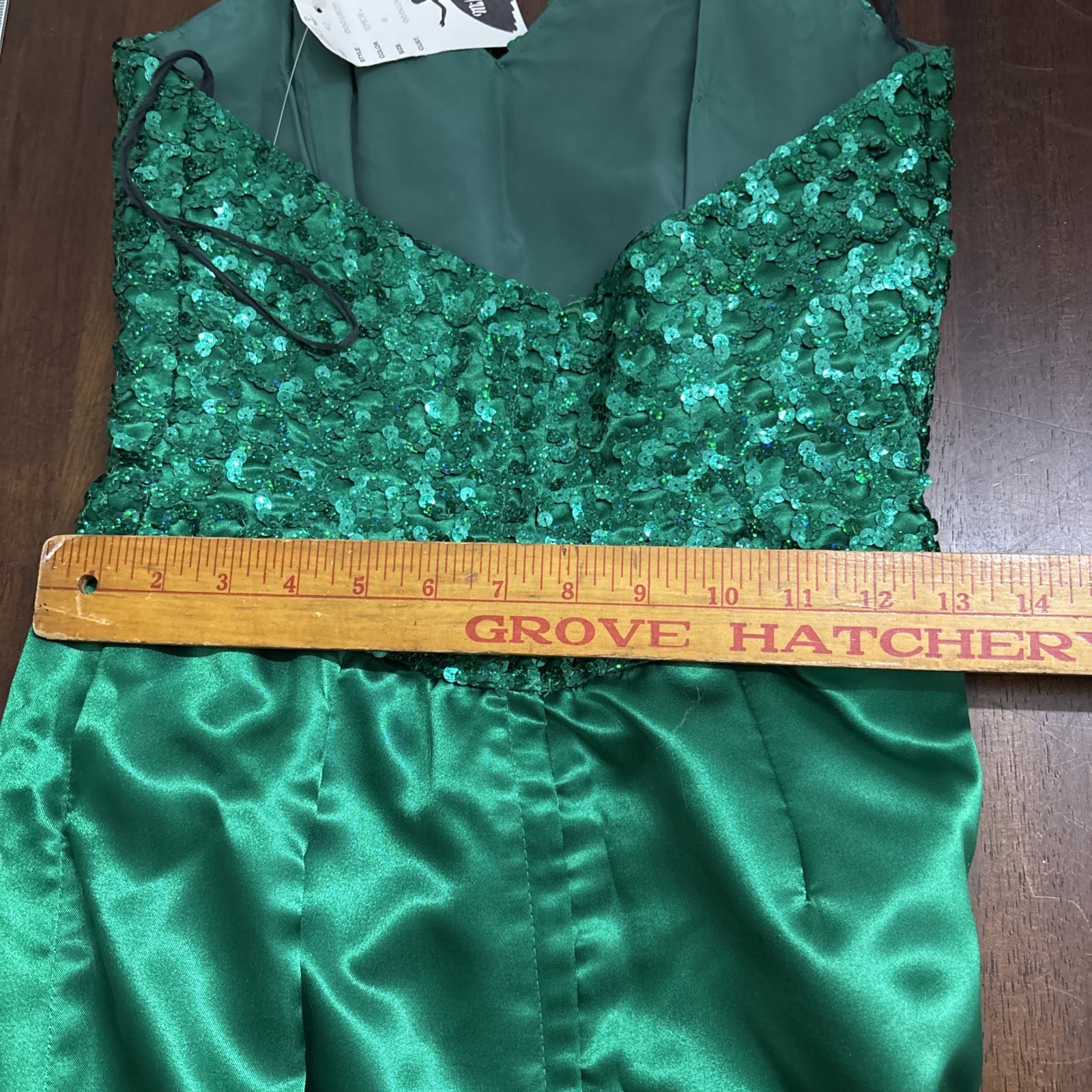 Stunning Vintage 1980s Mike Benet Formals Strapless Evening Gown – Emerald Green