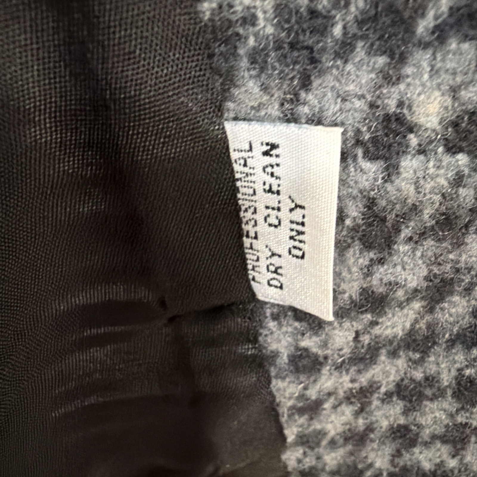 VTG Learsi Wool Houndstooth Blazer Jacket Gray Black Oversized 80s 90s Size 9