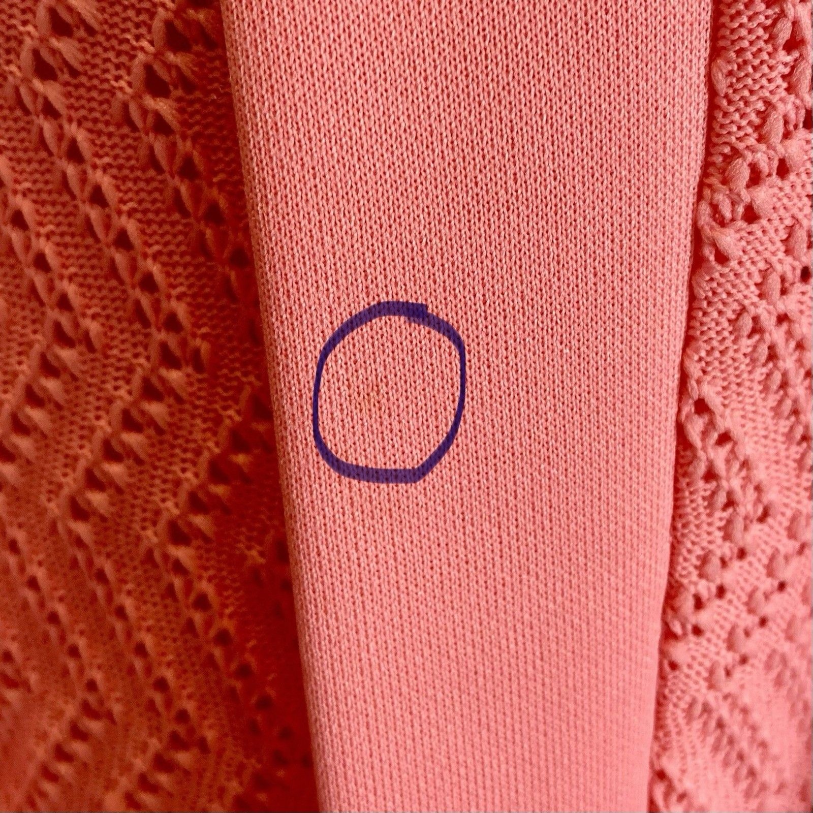 1970s Salmon Pink Coral Crochet Polyester Twinset Shell Jacket Mod Disco Spring