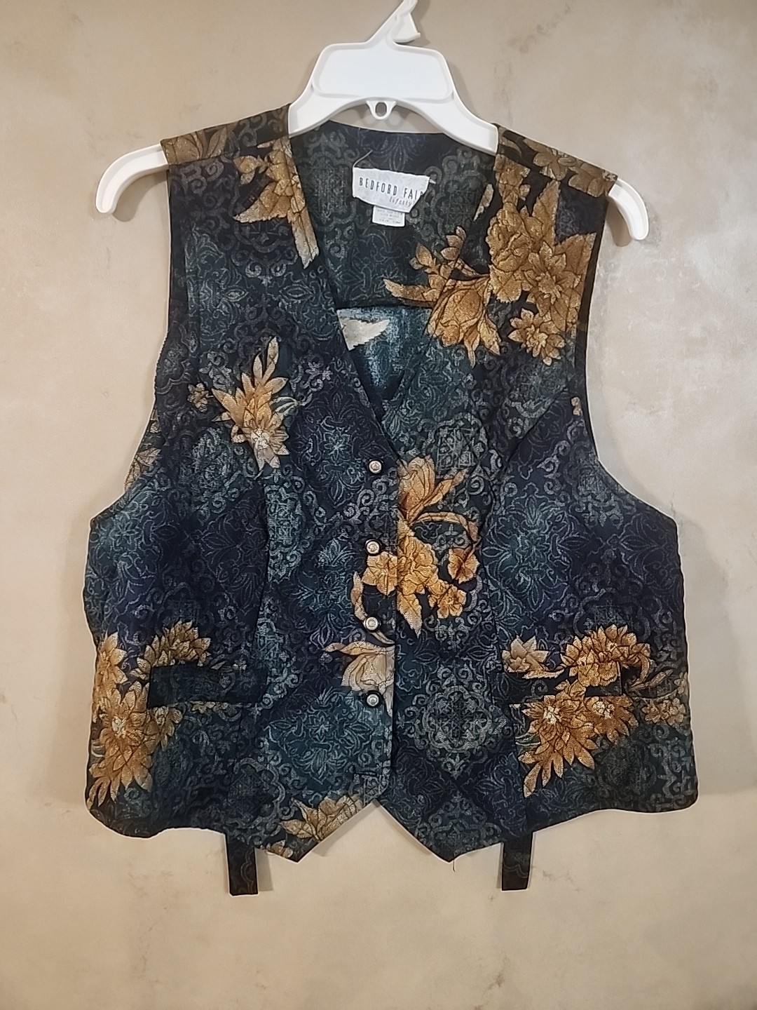 Vtg Bedford Fair Lifestyles Vest Long Sleeve Dress 2 Pieces 1980s NWT Size 18W