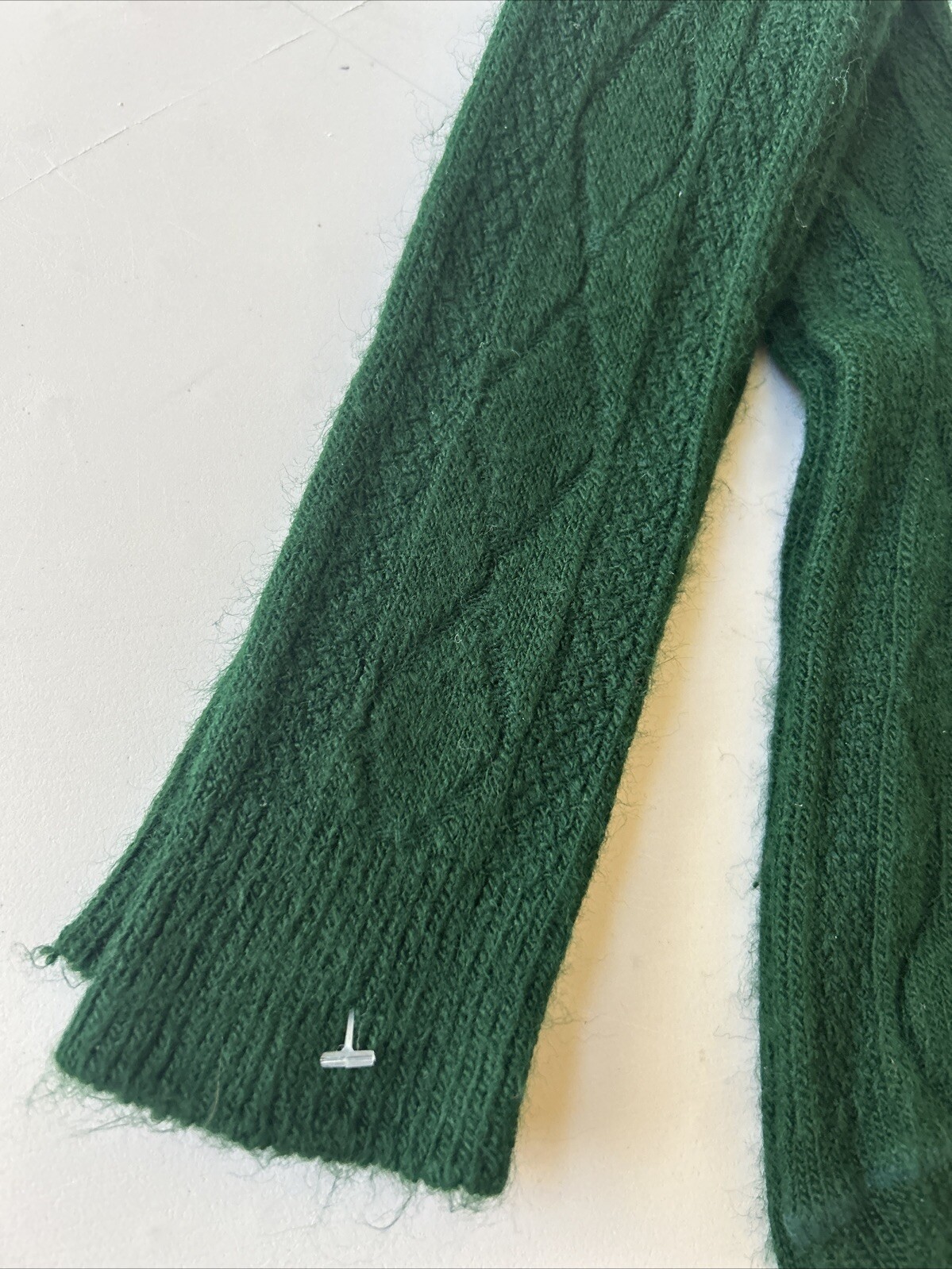 VTG Socks Hosiery 80’s Cable Knit Green NOS 8-9.5 Sock Size USA Stocking School