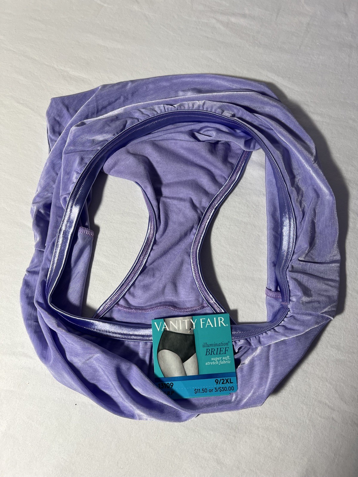 Soft & Silky Vanity Fair Illumination 9/2XL Granny Panty Brief Amethyst