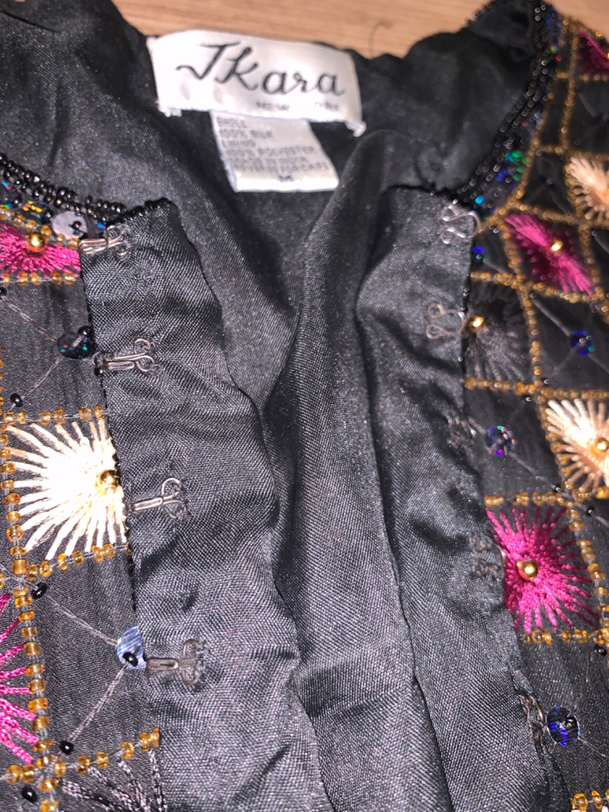 Vintage JKara NY 100% Silk Lined Beaded Geometric Evening Jacket – Ladies M
