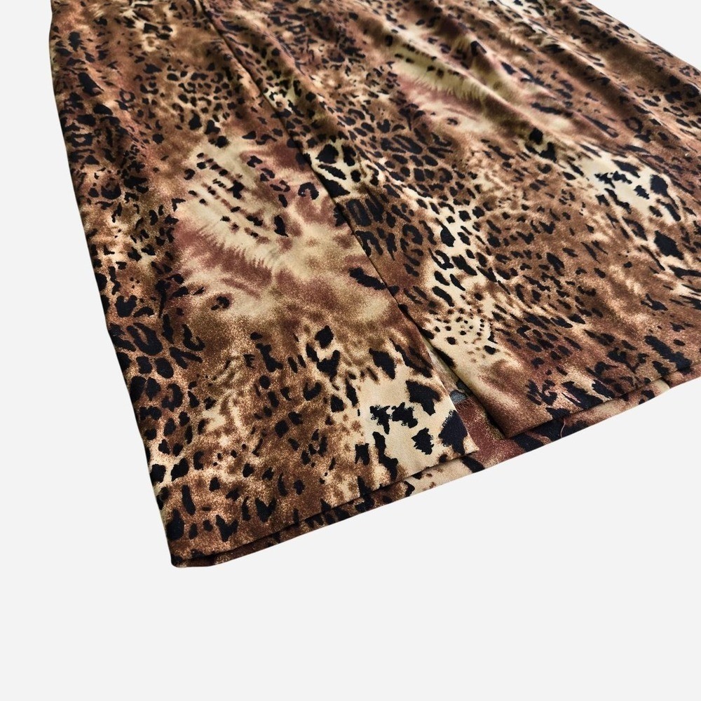 VTG y2k Plus size fitted cheetah, leopard dress / 16/18 / cocktail, glam, alt