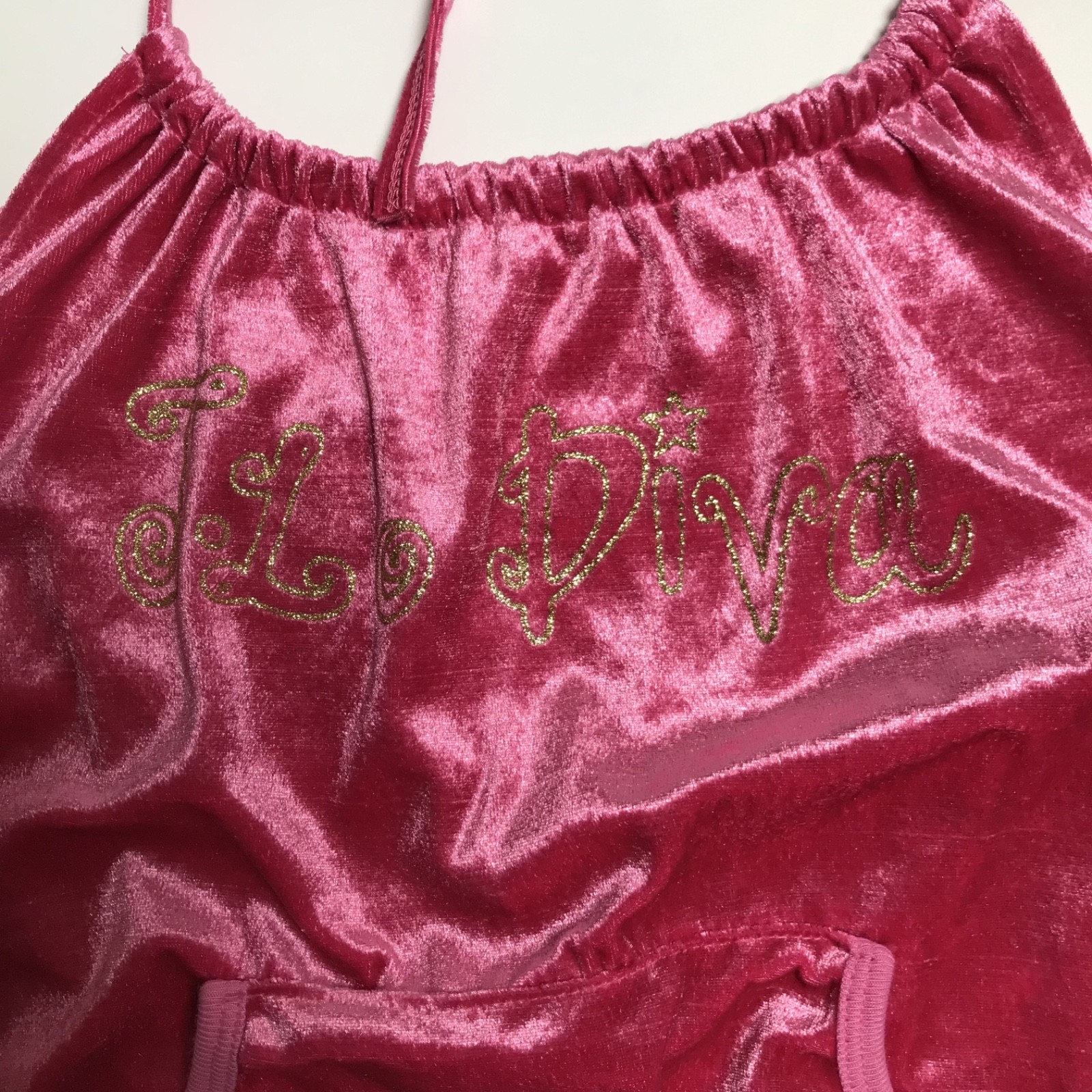 J-Lo Diva Girls Hot Pink Vintage Pants & Top Set Size Large New Vintage Stock