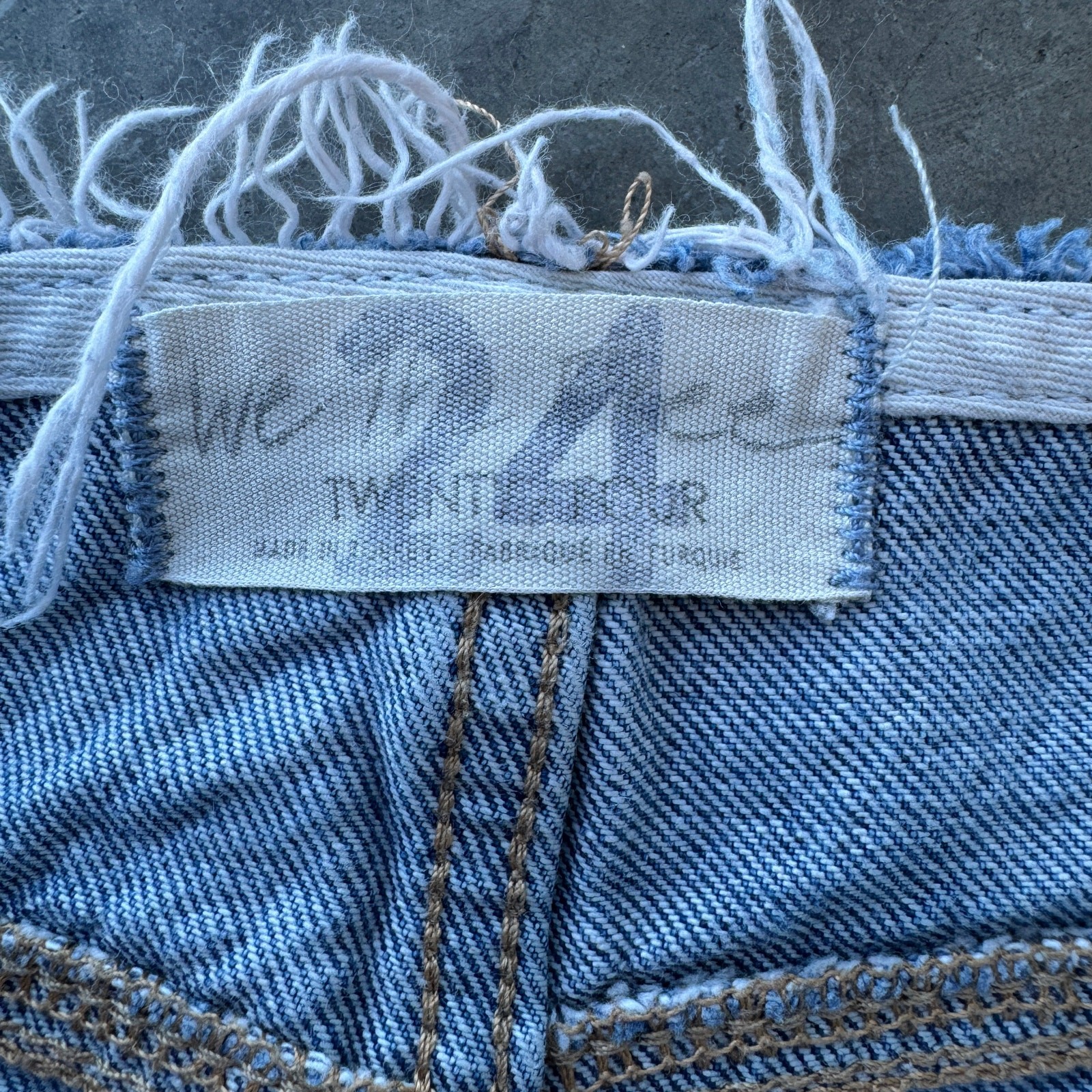 Vintage Y2K We The Free People Low Rise Distressed Straight Leg Cotton Jeans 24