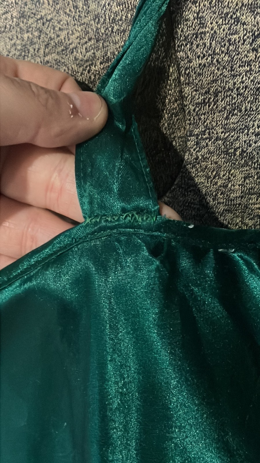 Vintage Adonna Green Satin Slip NIghtwear Dress Size 34 1990s 2000s