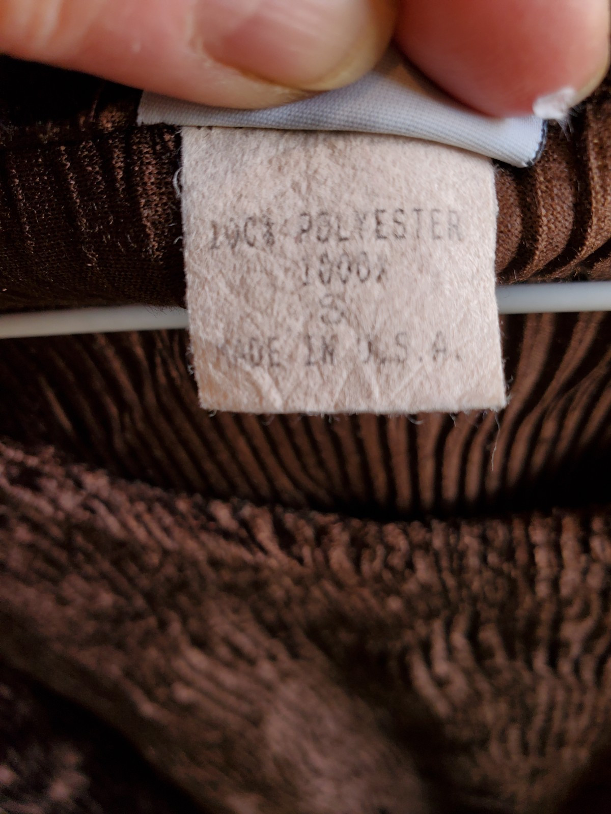 Vintage 90’s E.Y.E Essential Yarn Elements Brown Velvet Like Small Top Blouse