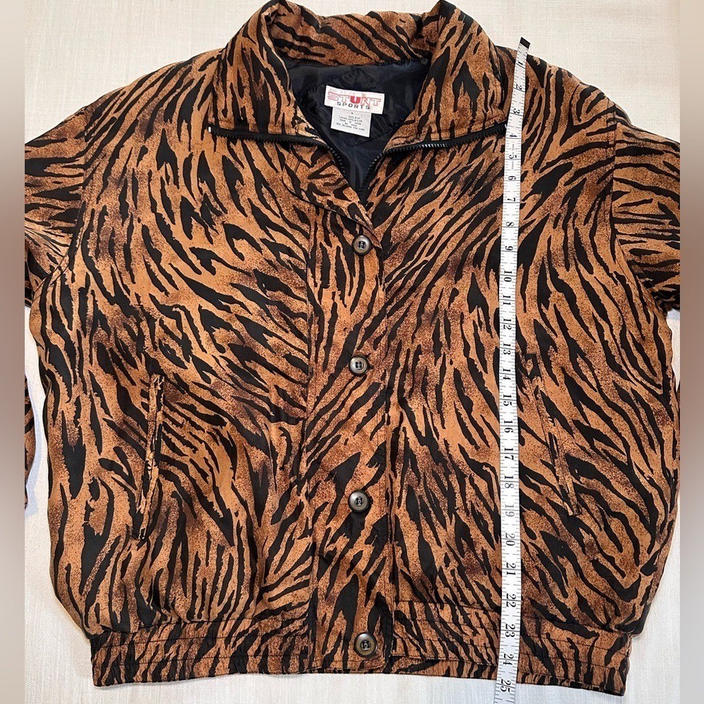 Vintage Silk Animal Print Jacket by Stunt Sports