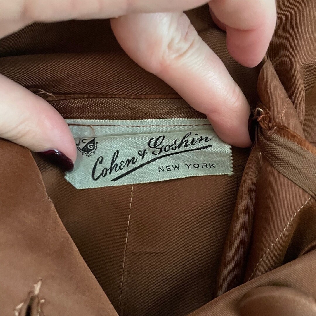 Vintage 1950s 50s Cohen & Goshin New York Dress Brown Bombshell Wiggle