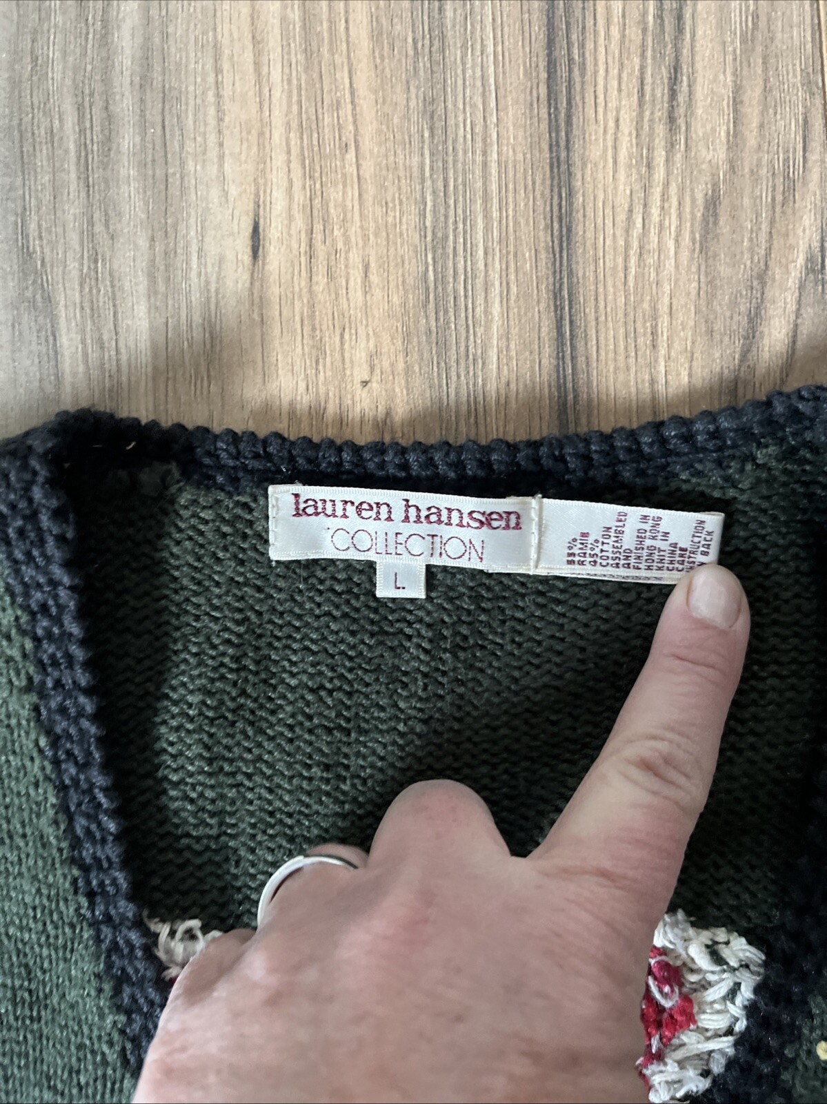 Vintage 80s Lauren Hansen Equestrian Sweater Vest Classic Preppy Old Money