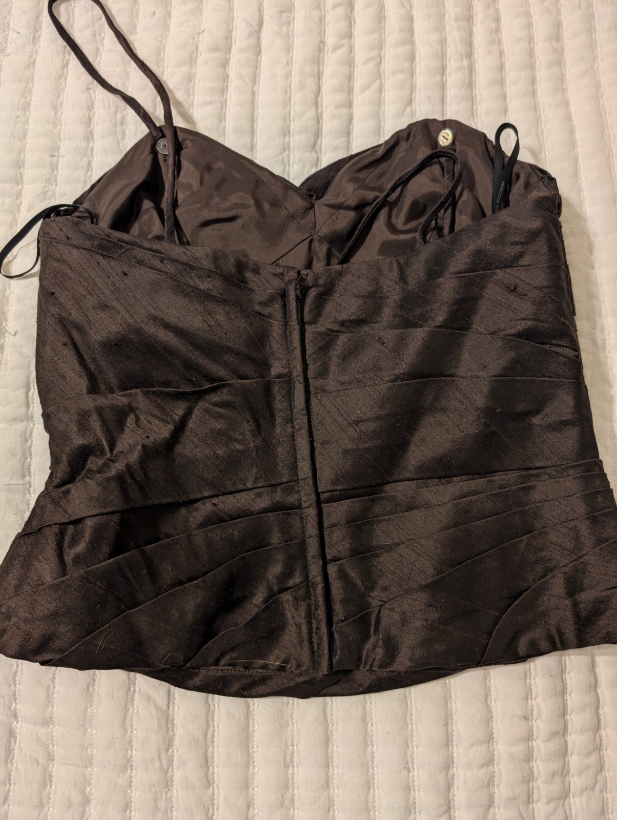 Vintage Watters & Watters Brown Two Piece 100% Silk Women’s Formal Dress
