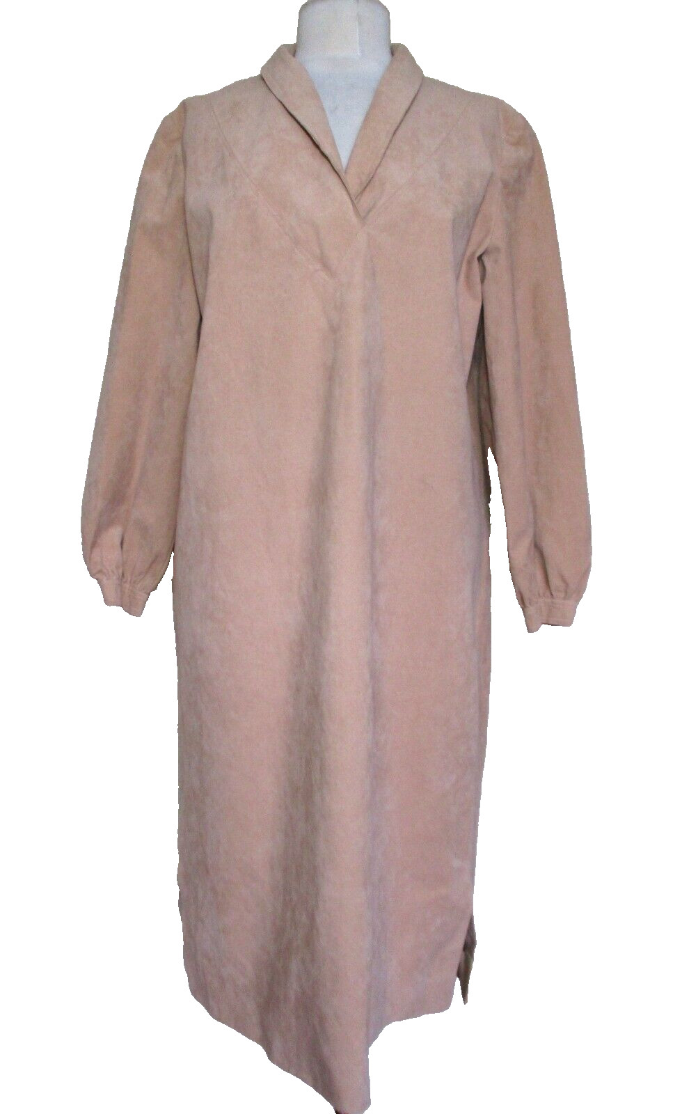 Vintage 70s Abe Schrader Ultra Suede Dress Desert Pink M/L Women