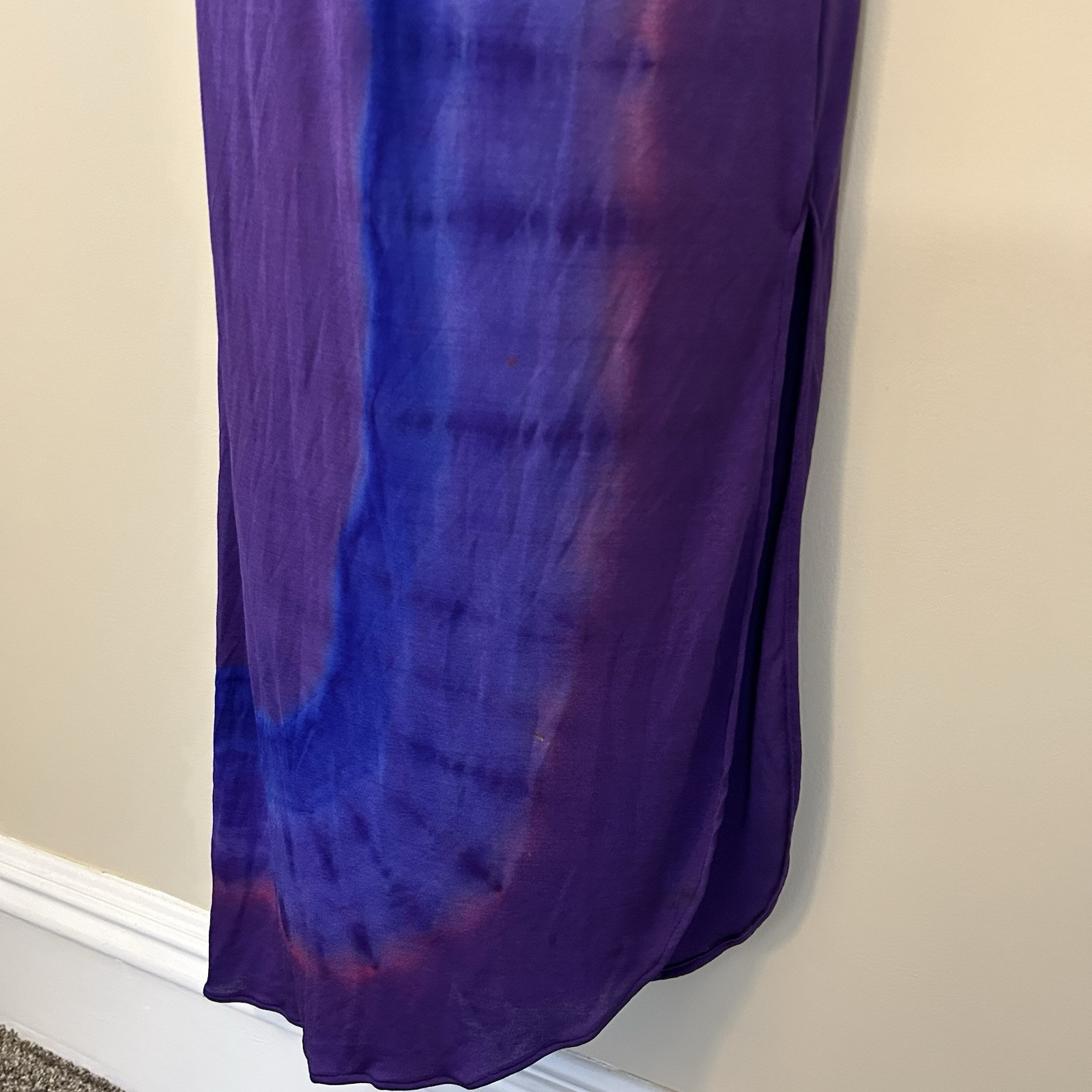 Vintage Whispers Size 10 Goddess Gown Lingerie One Shoulder Purple Nightgown