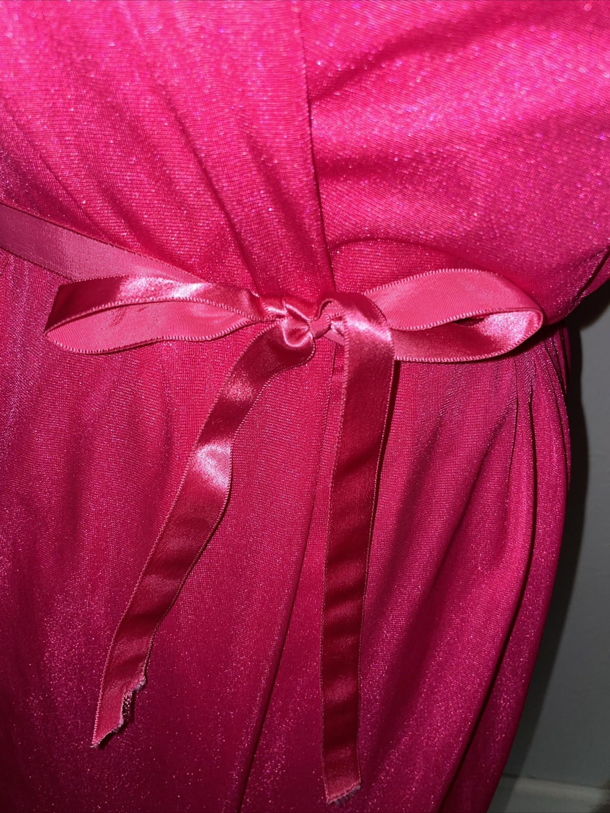 PARAMOUNT Nylon Peignoir Robe & Nightgown Set Gown Pink Lace Woman’s Vintage