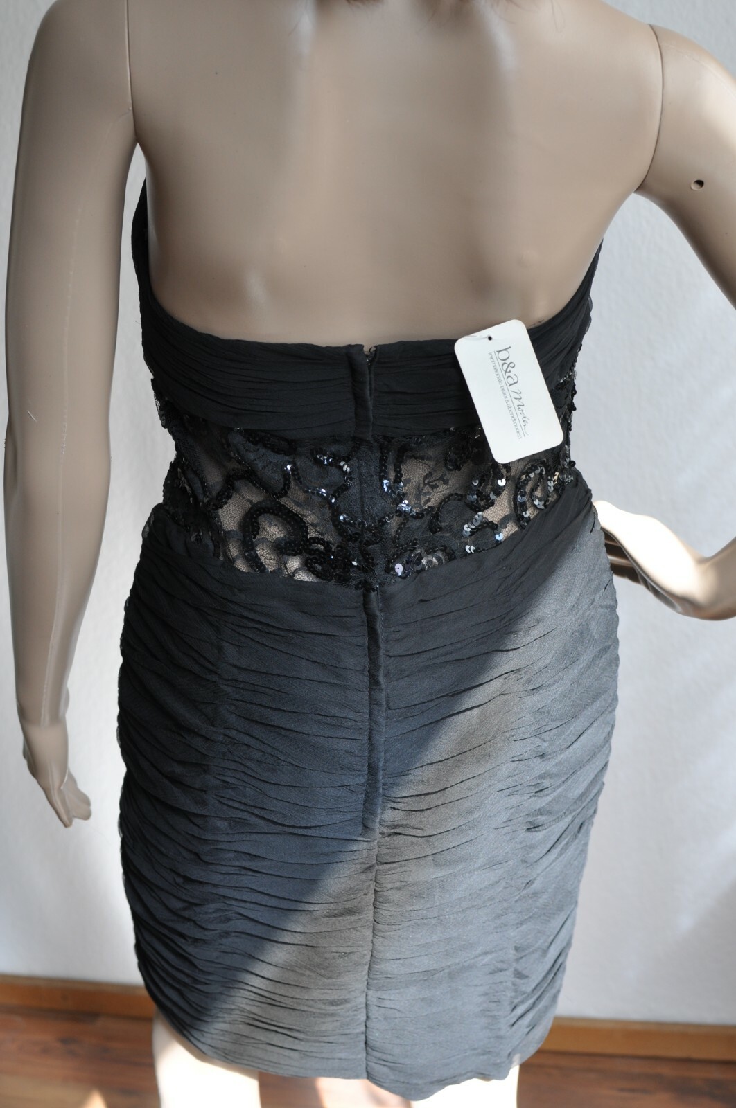 Bellville Sassoon Mullany Evening Party Cocktail Dress Silk Lace Vintage 90s 38