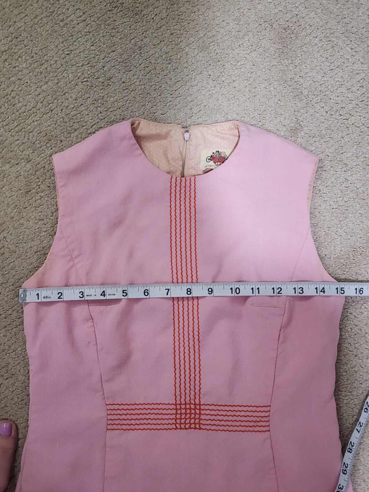 Lanz Originals Vintage Pink Dress Pit To Pit 15