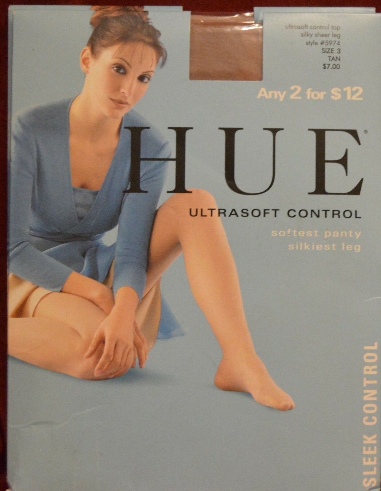Hue Ultra Soft Control Silkiest Control Top Pantyhose S/M/L Navy Beige (DD20)