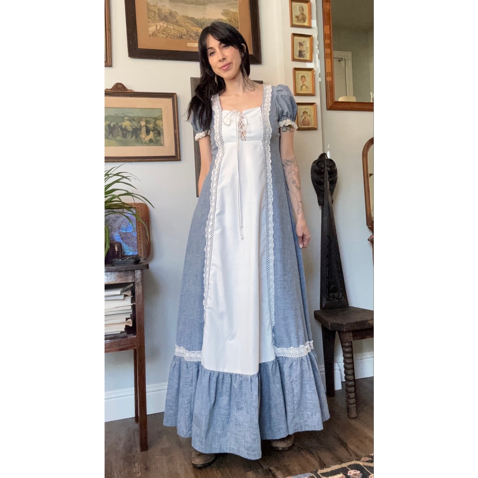 Vintage 60s 70s Gunne Sax by Jessica San Francisco black label prairie folk