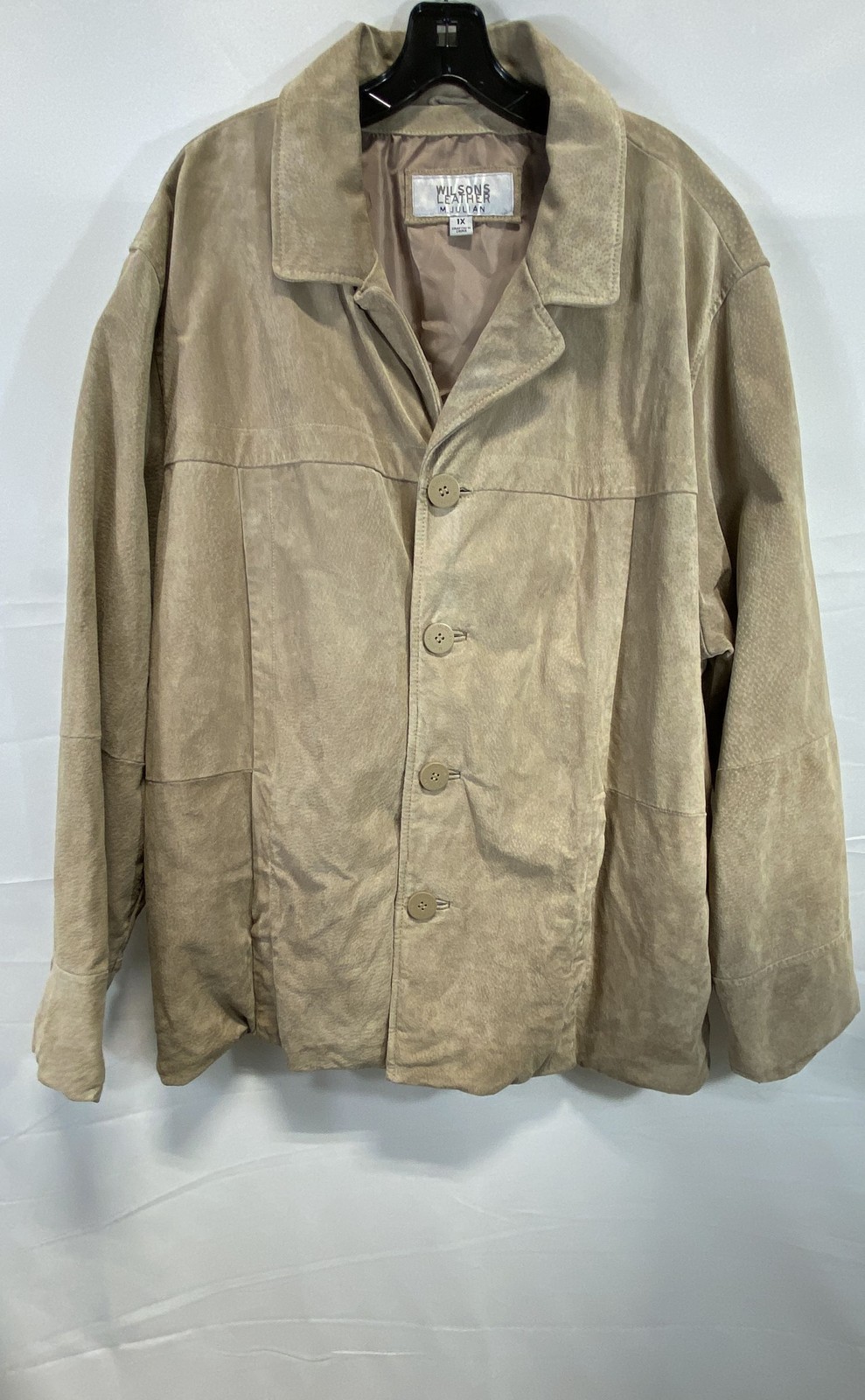 Vintage Wilsons Leather M. Julien Women’s Beige Suede Button Jacket 1X