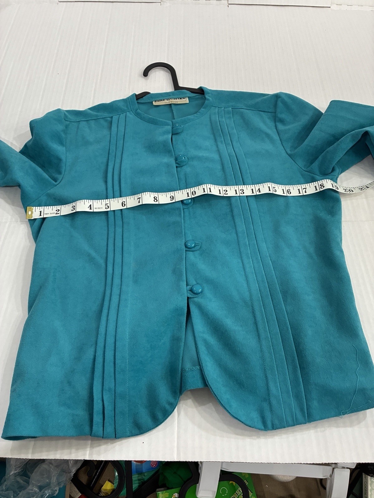 Vintage 80s/90s Pablo Collection Teal Skirt 2 Piece Power Suit Made USA