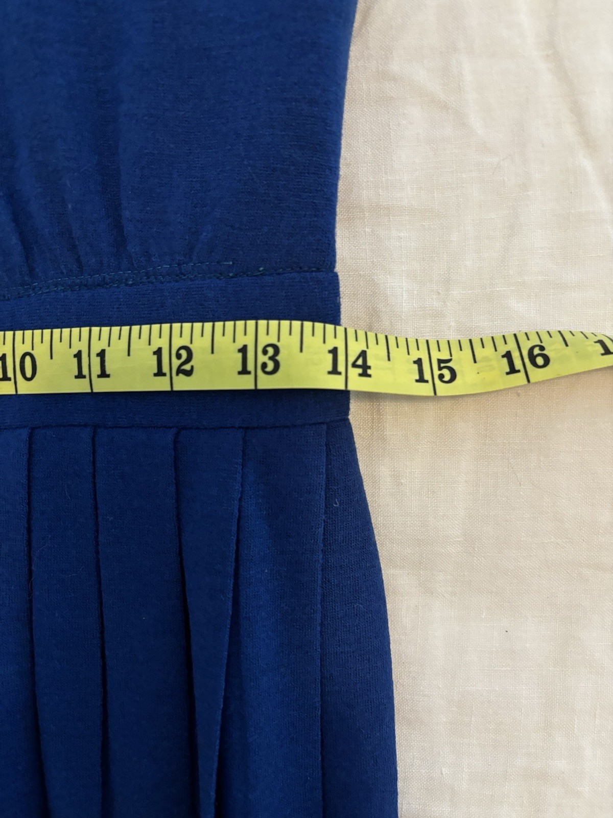 Vintage 1950’s R&K Originals Wool Dress With Pleated Skirt Cobalt Blue Size 4