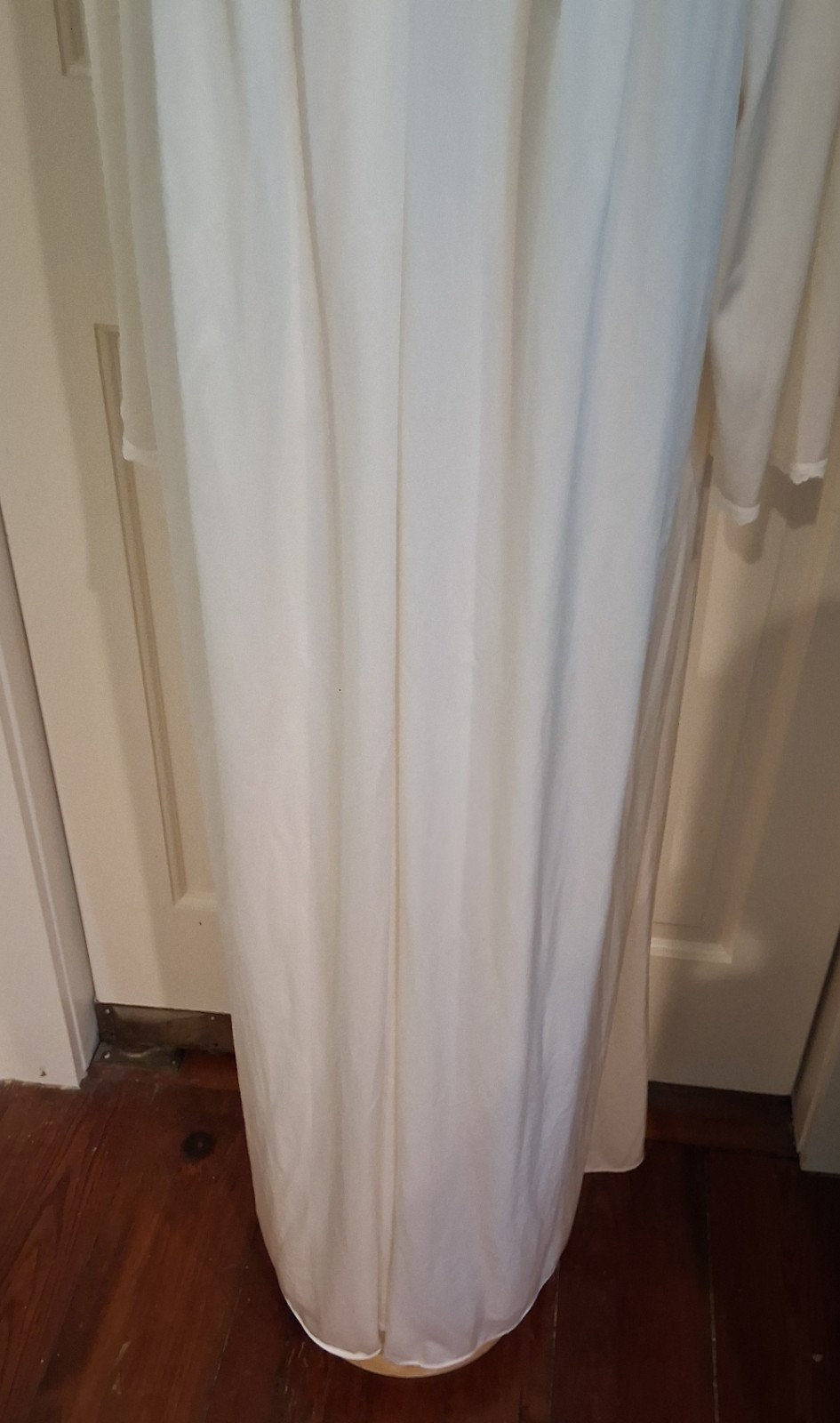 Shadowline Vintage Light Cream ivory Color Nylon Nightgown & Robe Set Size M