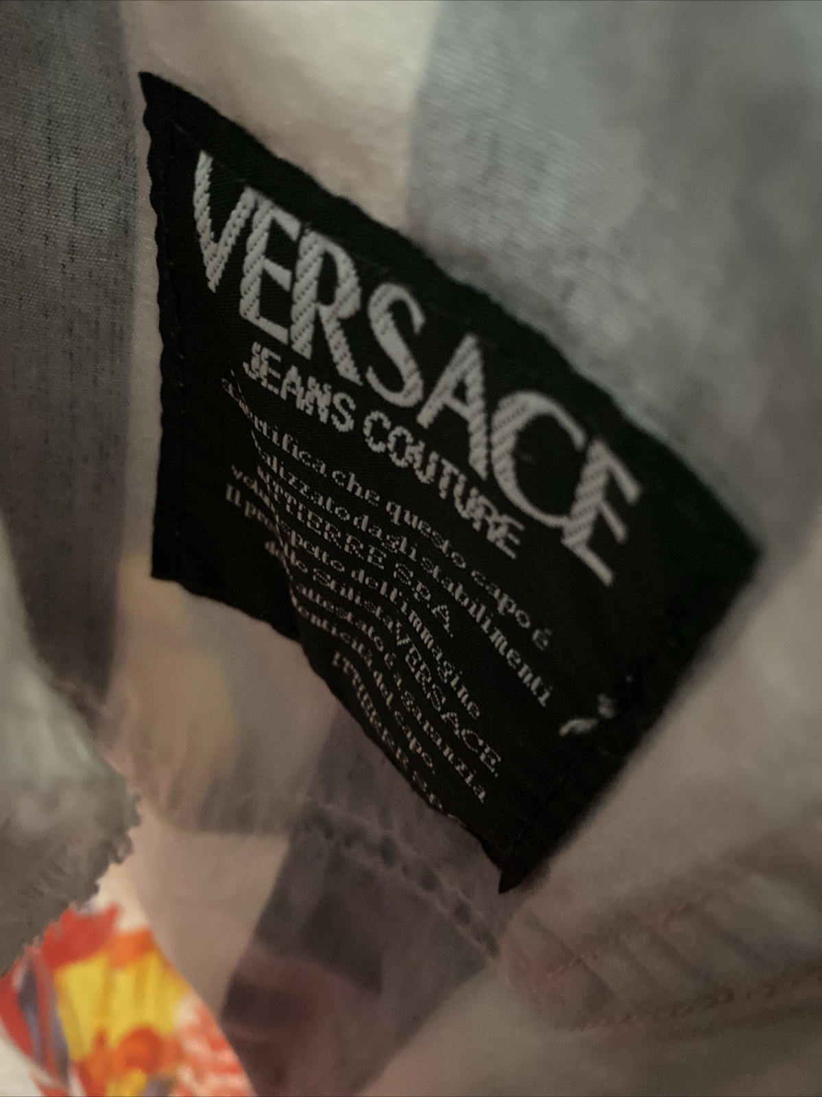 Vintage 90s Gianni VERSACE COUTURE Jeans Flags USA England Medusa Rare