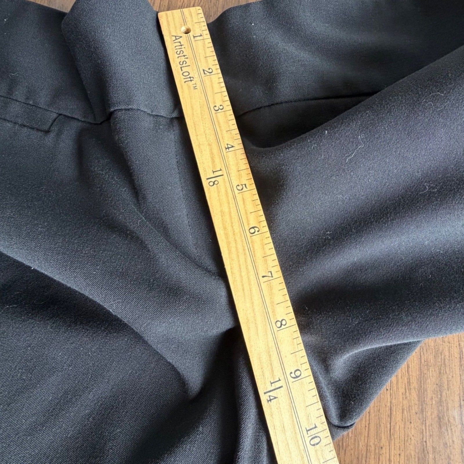 Vintage 2000s Black Career Minimalist Wide Leg Dress Pants Trousers Size 18 XL