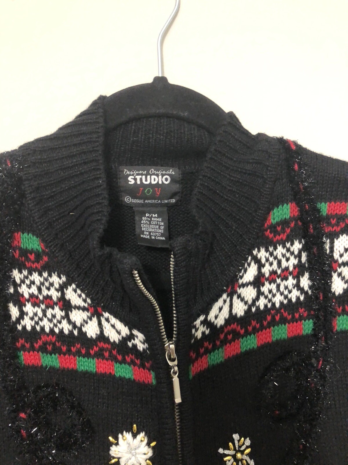 Designer Original Studios Segue America Christmas Long Sleeve Sweater P/M